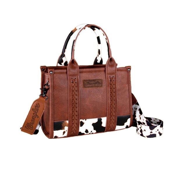 Wrangler Cow Printed Leather Concealed Carry Purse WG102-8120SBR - Picture 1 of 3
